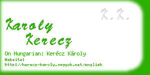karoly kerecz business card