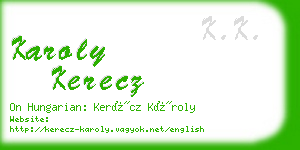 karoly kerecz business card